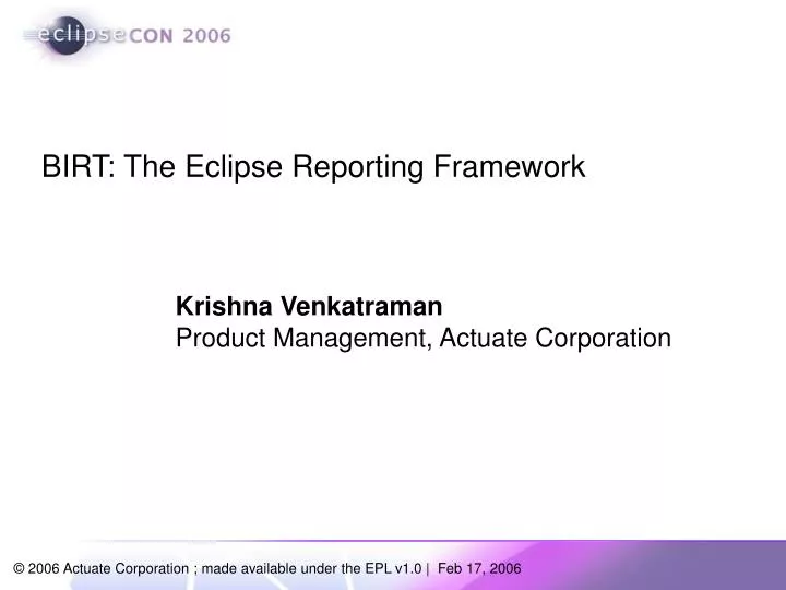 birt the eclipse reporting framework