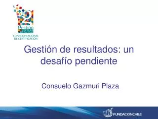 gesti n de resultados un desaf o pendiente
