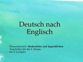 deutsch nach englisch
