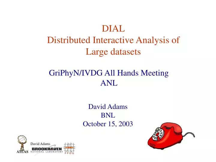 dial distributed interactive analysis of large datasets