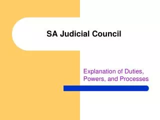 SA Judicial Council