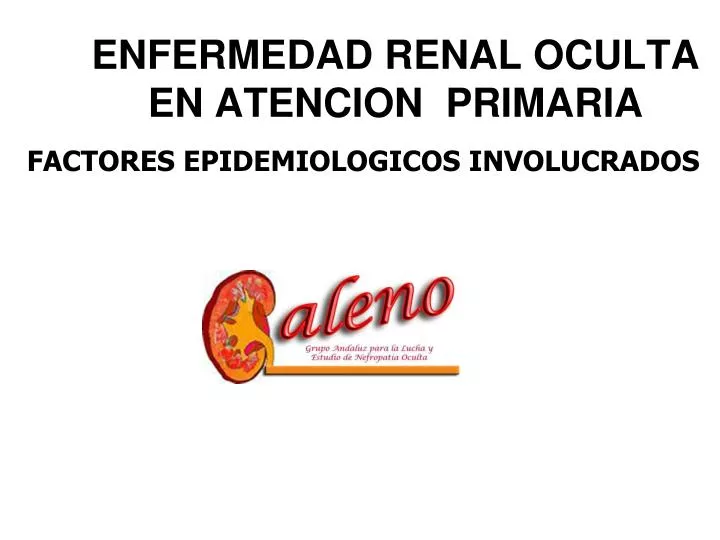 enfermedad renal oculta en atencion primaria