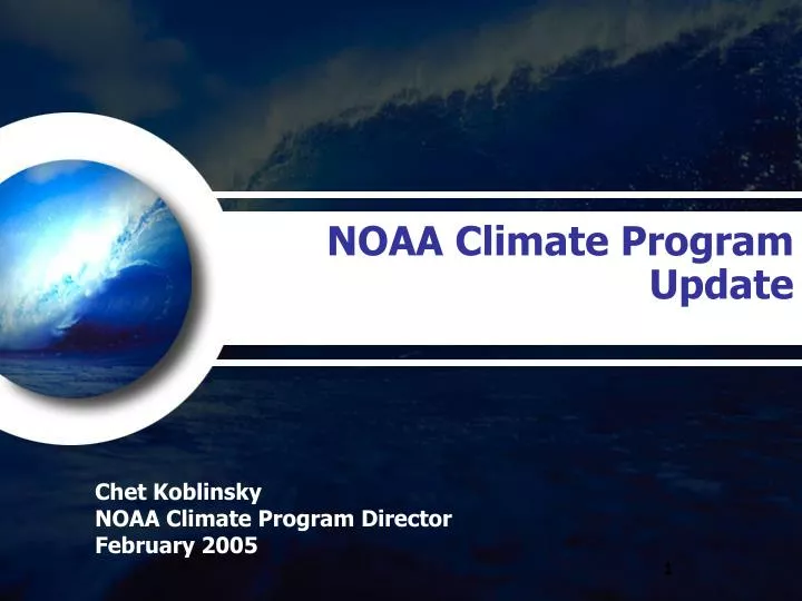 noaa climate program update