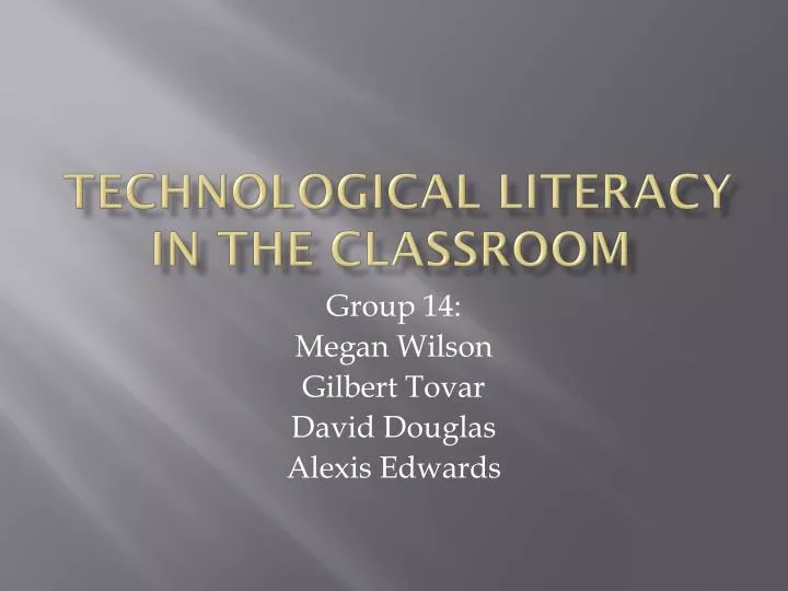 technological literacy in the classroom