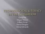 technological literacy in the classroom - slide 1