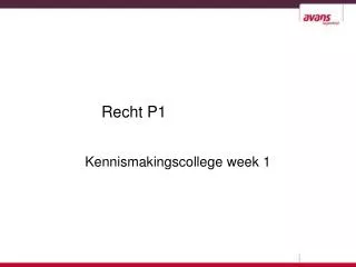 recht p1