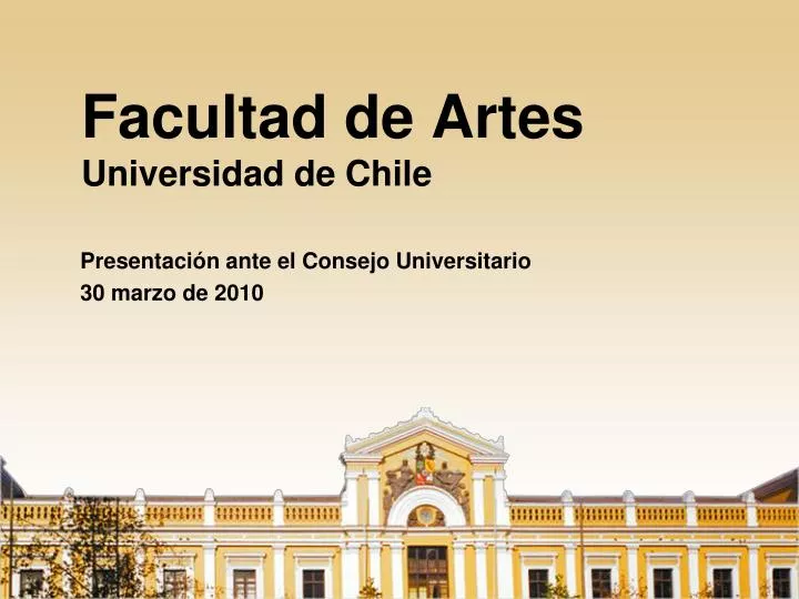 facultad de artes universidad de chile