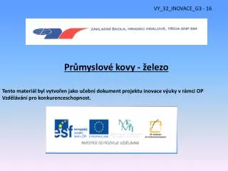 pr myslov kovy elezo