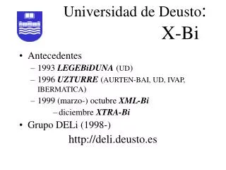 universidad de deusto x bi