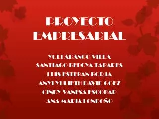 proyecto empresarial