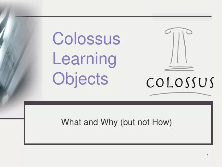 colossus learning objects