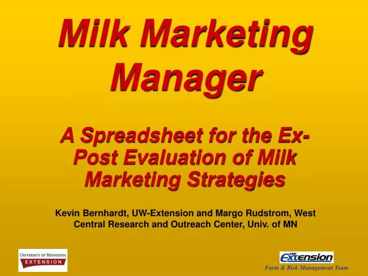 milk marketing manager