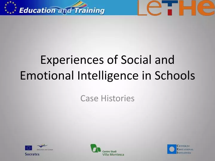 experiences of social and emotional intelligence in schools