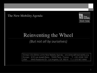 The New Mobility Agenda
