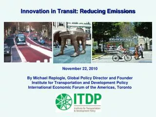 Innovation in Transit: Reducing Emissions