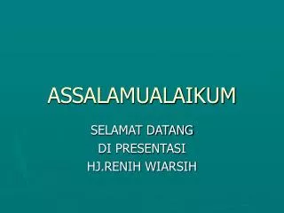 assalamualaikum