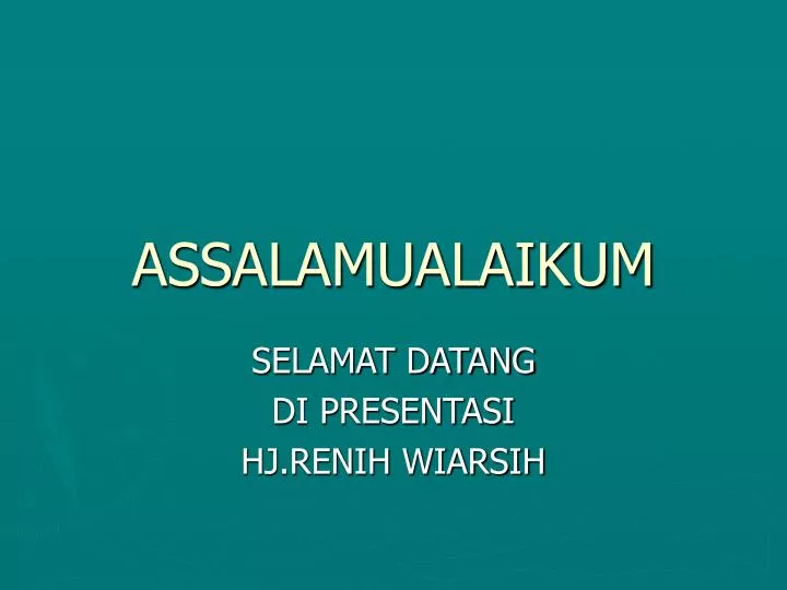 assalamualaikum