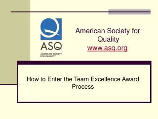 American Society for Quality asq