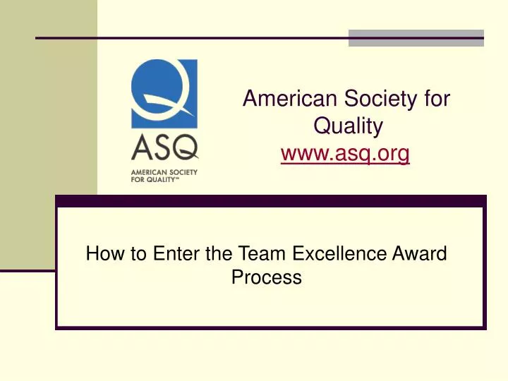 american society for quality www asq org
