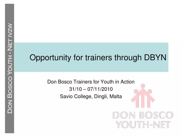 opportunity for trainers through dbyn