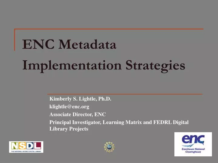 enc metadata implementation strategies