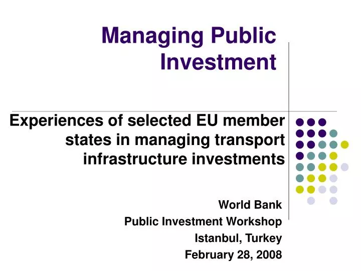 managing public investment