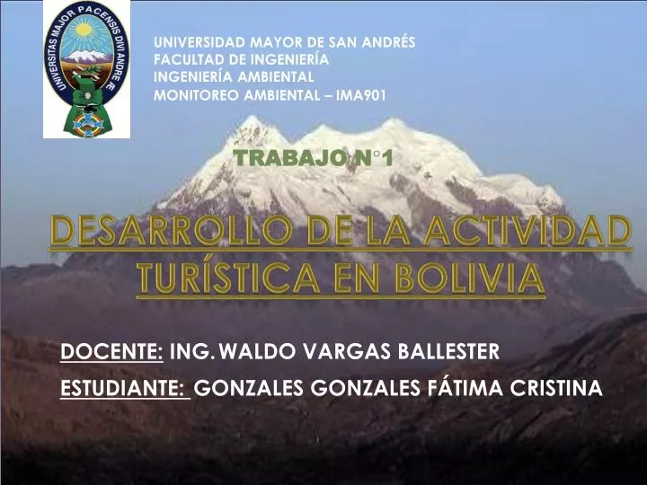 desarrollo de la actividad tur stica en bolivia