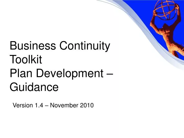 business continuity toolkit plan development guidance