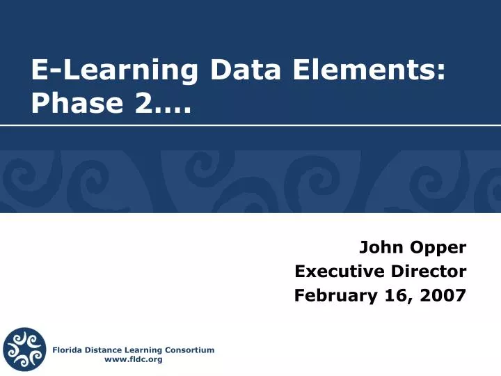 e learning data elements phase 2