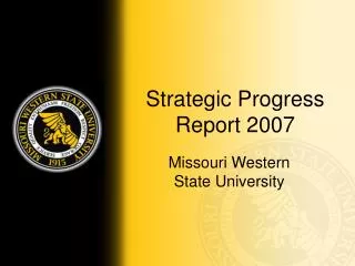 Strategic Progress Report 2007