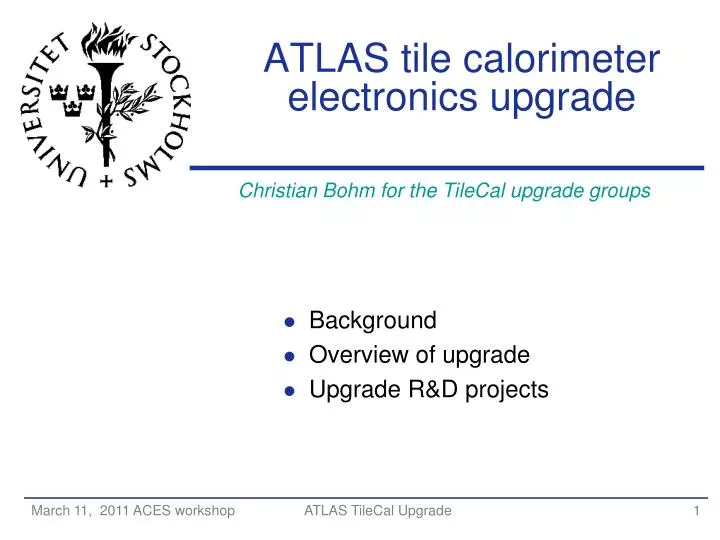 atlas tile calorimeter electronics upgrade