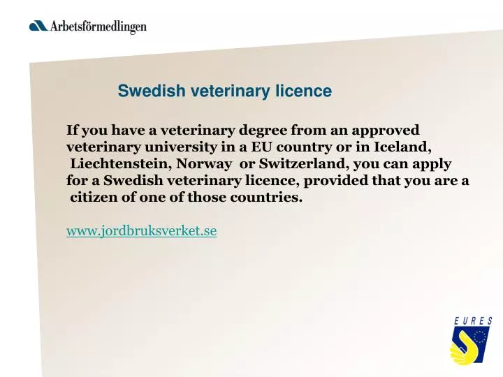 swedish veterinary licence