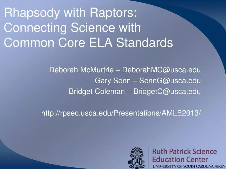 rhapsody with raptors connecting science with common core ela standards