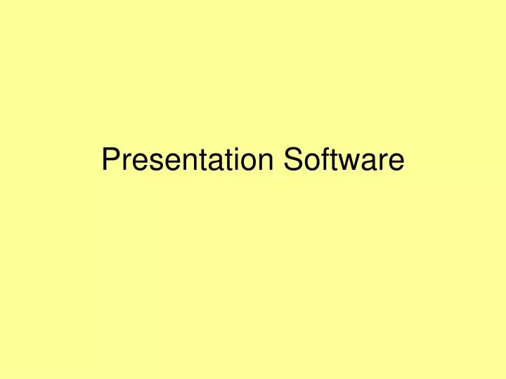 presentation software