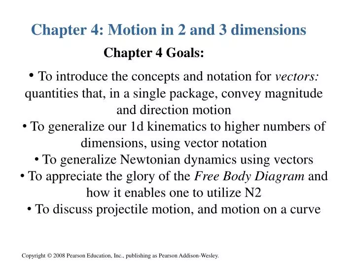chapter 4 motion in 2 and 3 dimensions