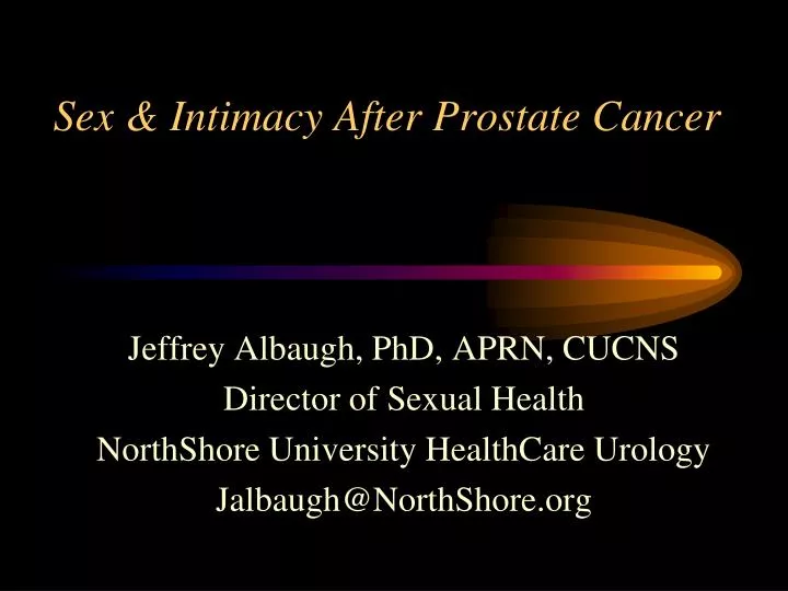 sex intimacy after prostate cancer