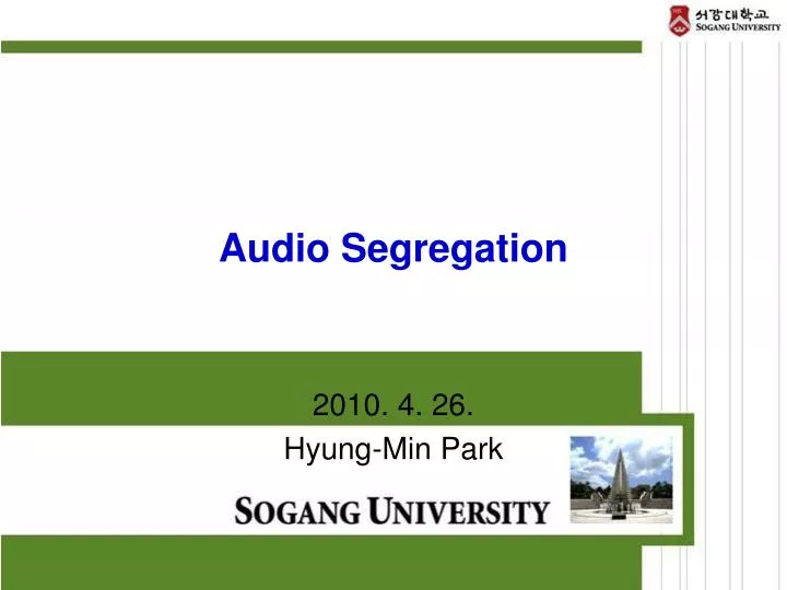 audio segregation