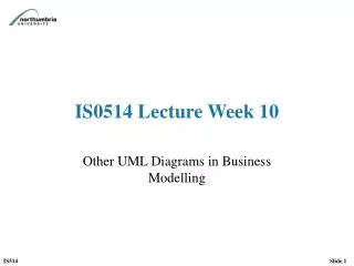 IS0514 Lecture Week 10