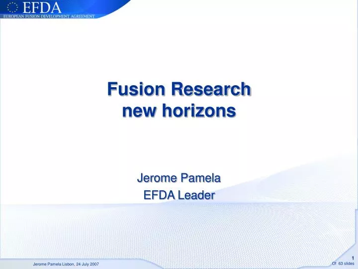 fusion research new horizons