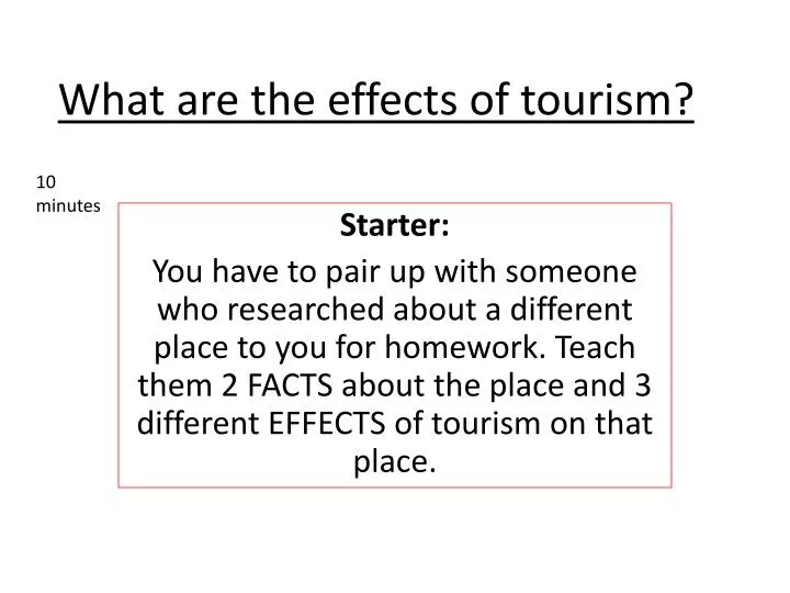 what are the effects of tourism