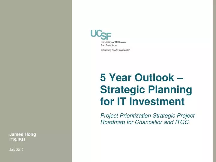 5 year outlook strategic planning for it investment