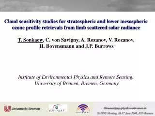 Cloud sensitivity studies for stratospheric and lower mesospheric