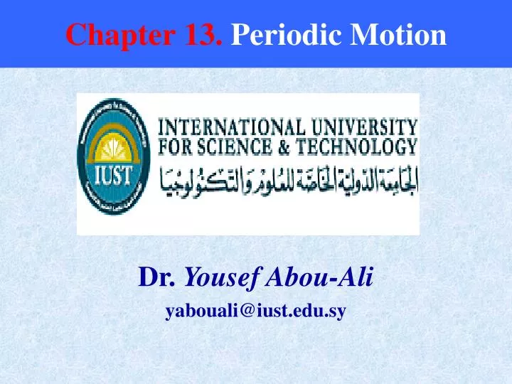 chapter 13 periodic motion