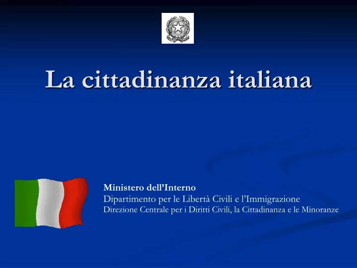 la cittadinanza italiana