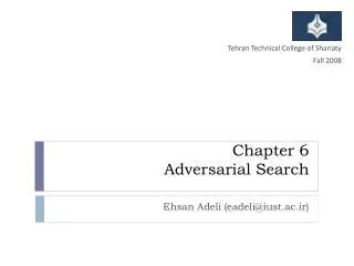 Chapter 6 Adversarial Search