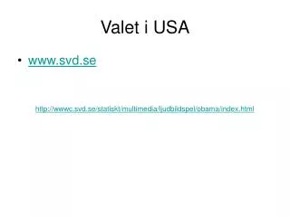 valet i usa