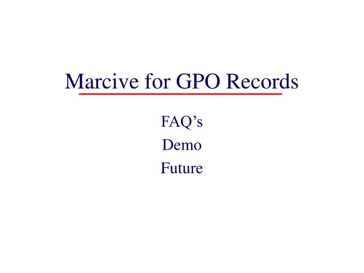 marcive for gpo records