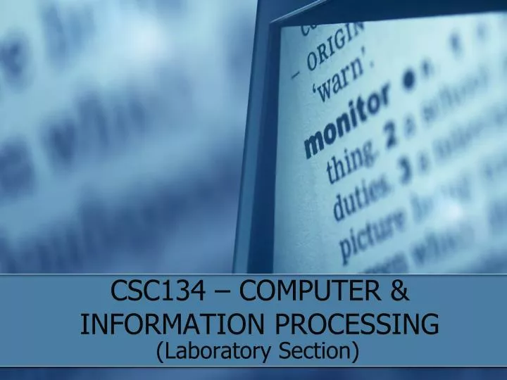 csc134 computer information processing