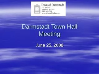 Darmstadt Town Hall Meeting