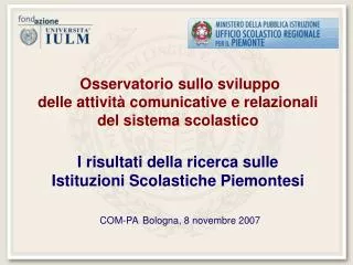 osservatorio sullo sviluppo delle attivit comunicative e relazionali del sistema scolastico